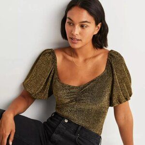 NWT Boden Gold Ruched Sparkle Top ✨️ - US 14